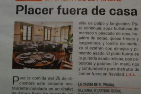 La Casita de El Pradal en Guía del Ocio (20.12.2019)